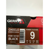 Gerry Choclo Black Women's Triple-Strap Slide Sandals
