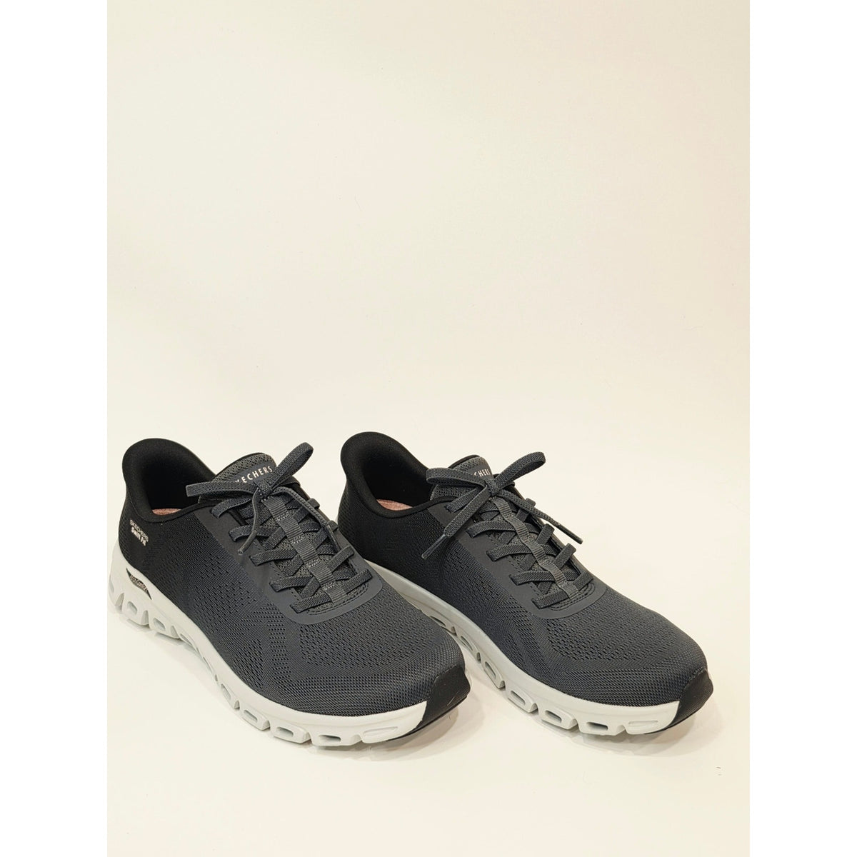 Skechers Women's Hands Free Swift Fit Grey And Black Slip-On Sneakers