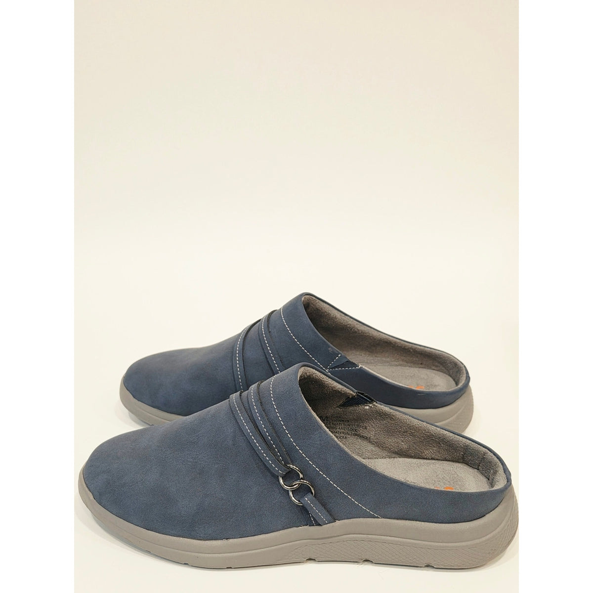 Comfort Slip-On Mule Clogs in Navy with Adjustable Strap