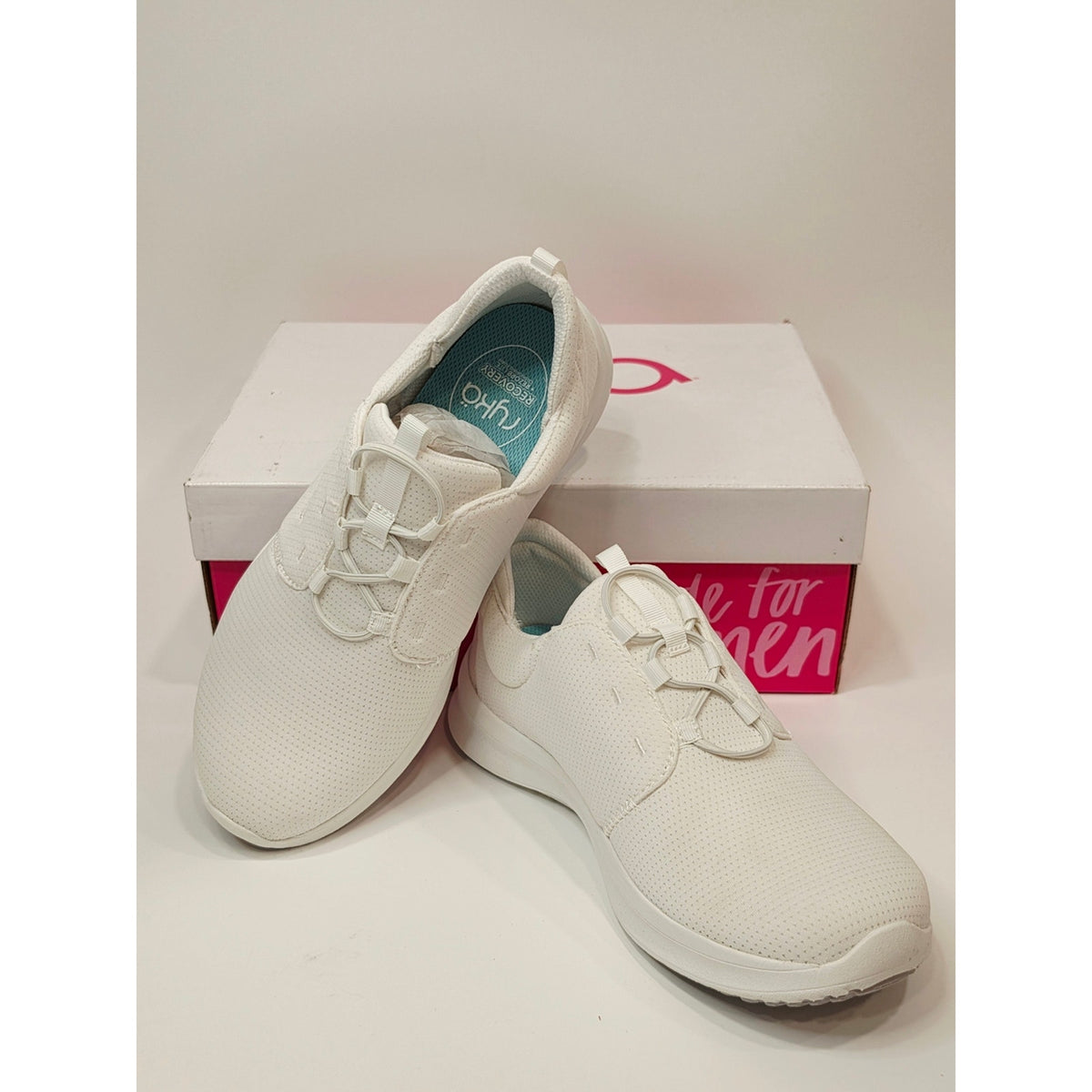 Ryka Women's Washable Bungee Renew Revocery White Slip-On Sneakers