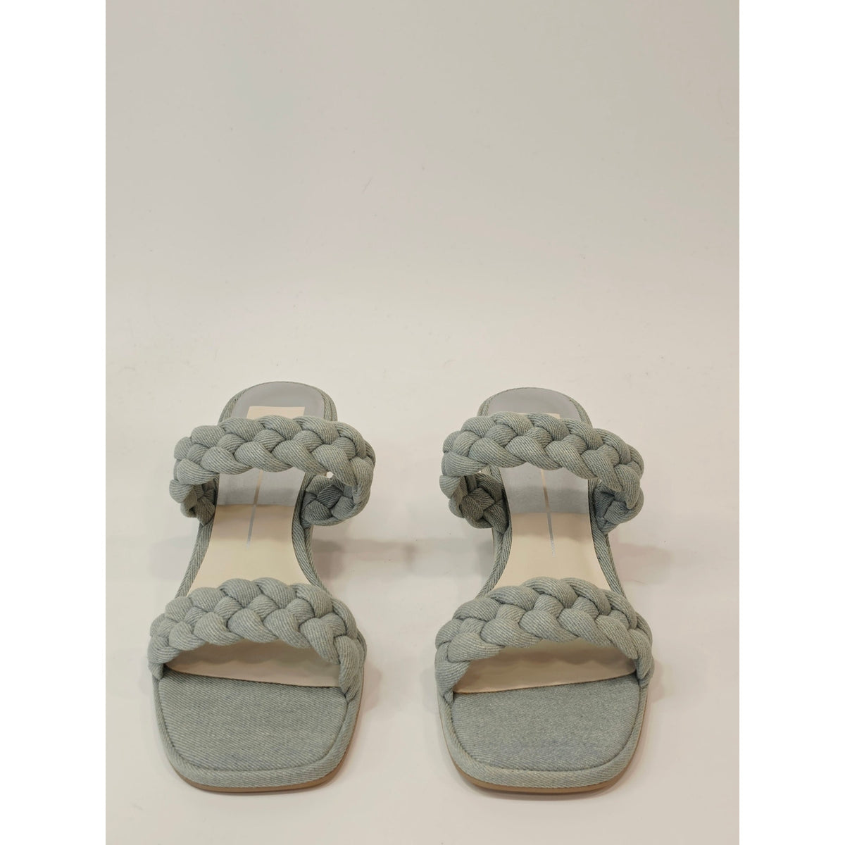 Dolce Vita Ronin Women’s Light Blue Denim Braided Heeled Sandals