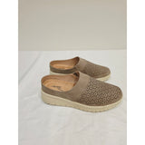 easy street Natural Aretha Laser-Cut Slip-On Mules