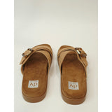 DV by Dolce Vita Usha/Rusha1 Women’s Tan Faux Suede Buckle Slide Sandals