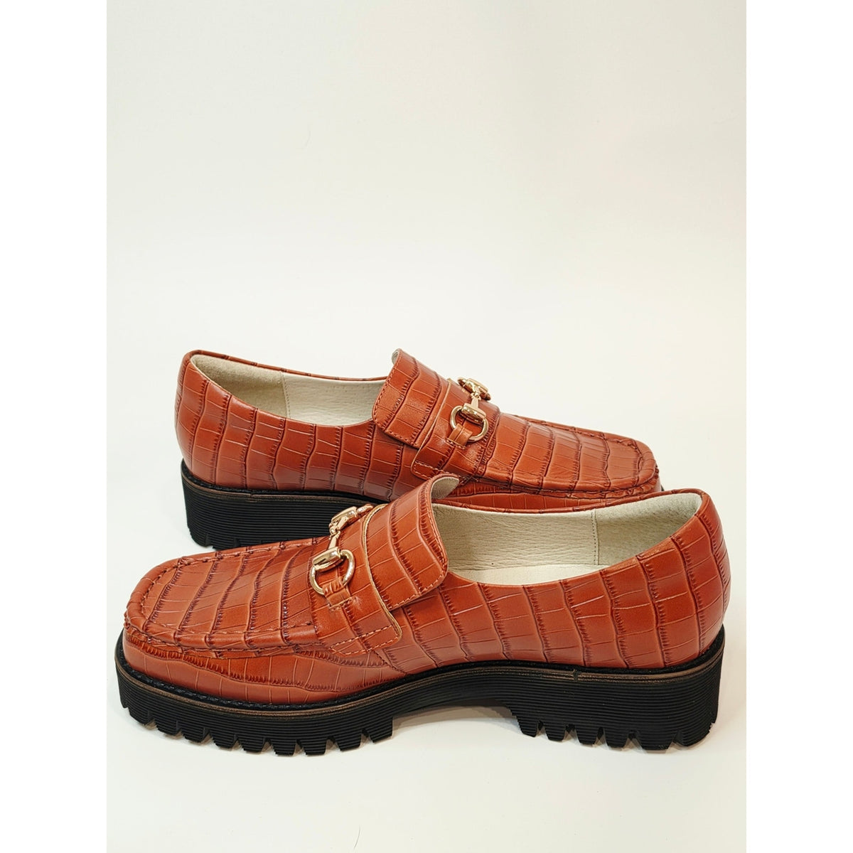 INTENTIONALLY BLANK HK-2 Croc Lug Croc-Embossed Loafers