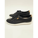 Ecco Soft 7 Black Leather Sneakers Tab