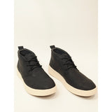 Izod Palmer Black Men's Lace-Up Sneaker with Cream Sole
