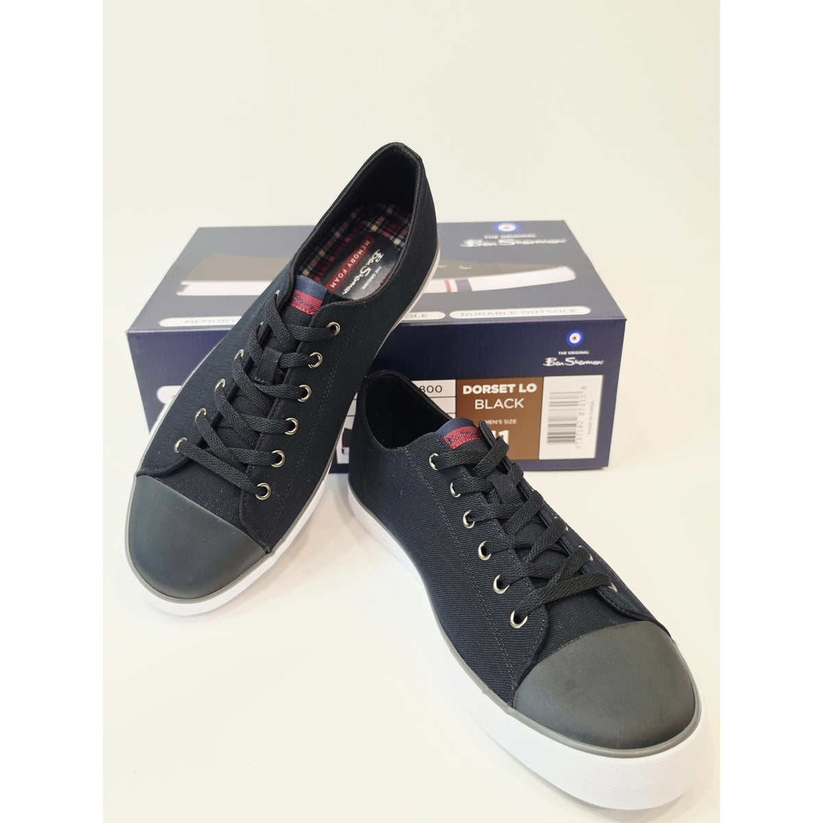 Ben Sherman Dorset Lo Men’s Black Canvas Sneakers – Size 11