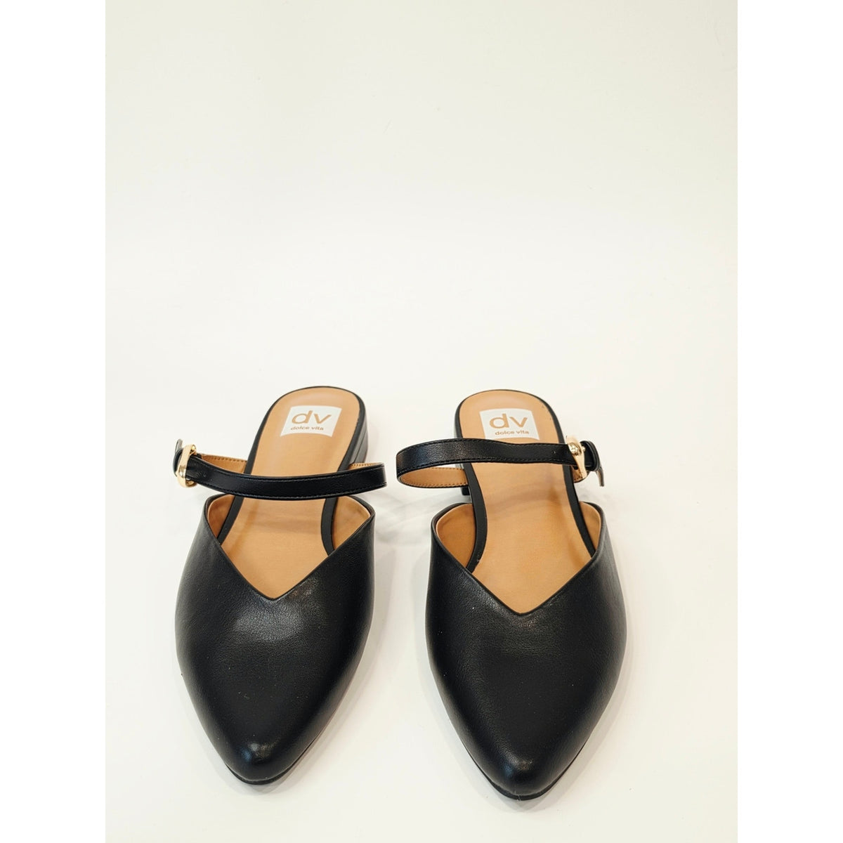 DV Dolce Vita Domainica Women’s Black Pointed-Toe Slingback Mules – Size 10