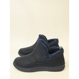 Clarks Cloudsteppers Breeze Park Women Navy Faux Fur Slip On Ankle Boots Size 10