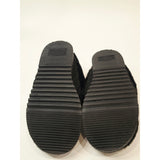 Dearfoams Hannah Knit Clog Slippers Womens Black Faux Fur Size Medium 7-8