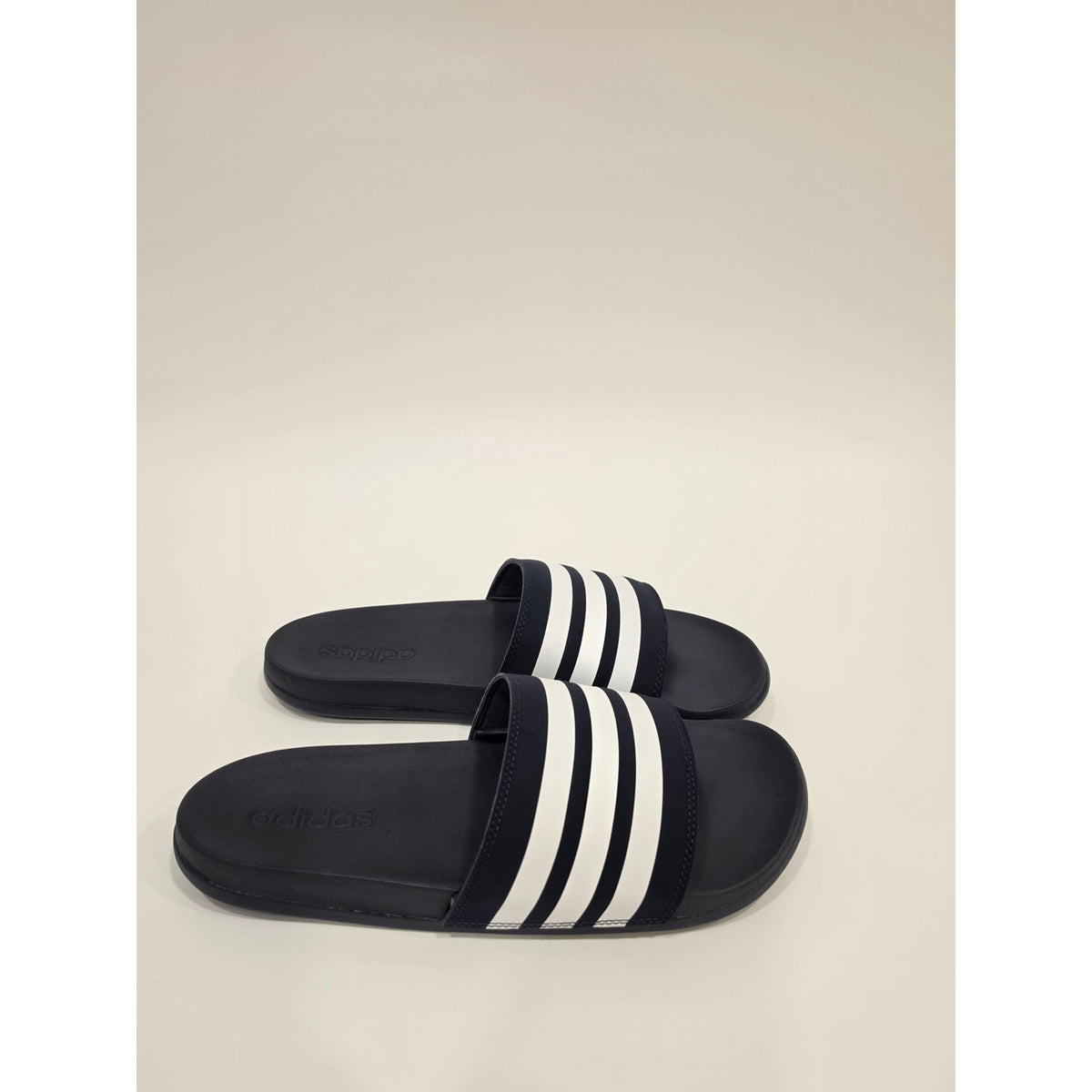 Adidas Adilette Comfort Navy and White Slide Sandals