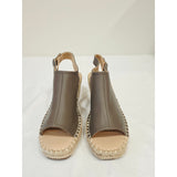 Journee Collection Crew Taupe Open-Toe Slingback Espadrille Wedges