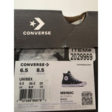 Converse Chuck Taylor All Star Hi Black High Top Sneakers – Women 8.5 Men 6.5