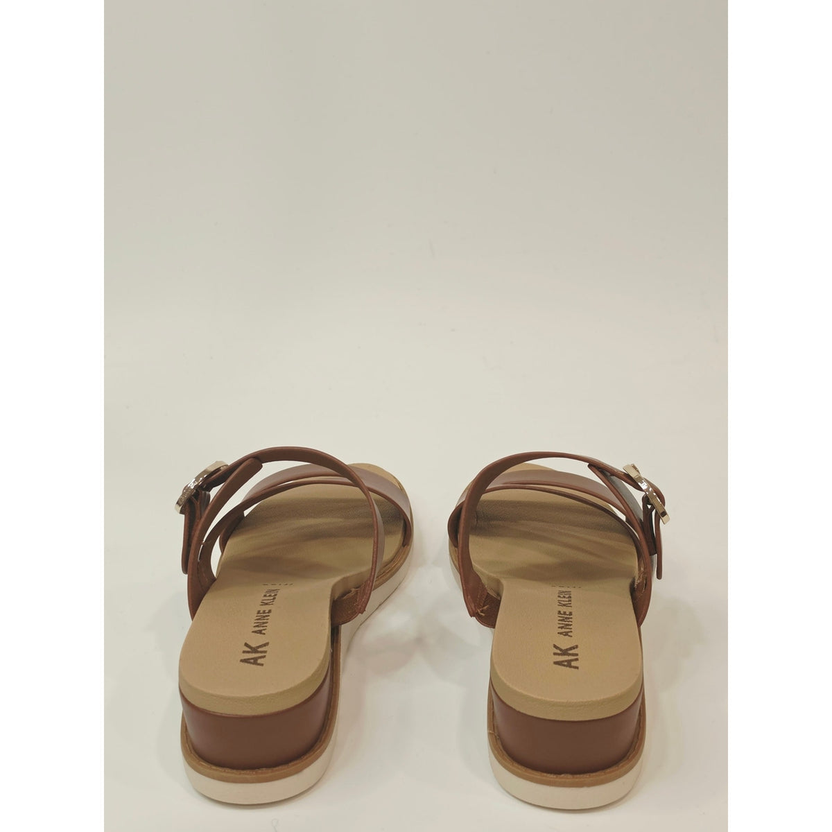 Anne Klein Lalasa Women’s Cognac Strappy Wedge Sandals with Buckle