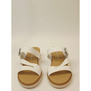 Anne Klein Lalasa Wedge Strappy Sandal White Womens US 8.5