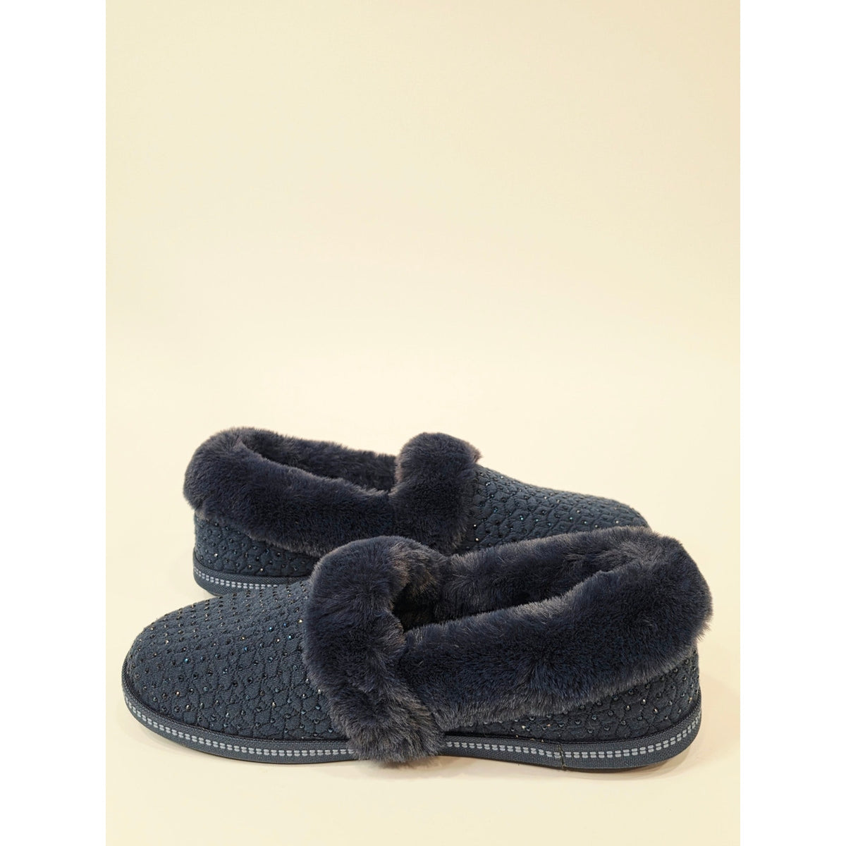 Skechers Navy Cozy Campfire Toasty Twunklers Faux-Fur Lined Women's Slippers