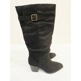 Journee Collection Kaleah Black Slouch Knee-High Block Heel Boots