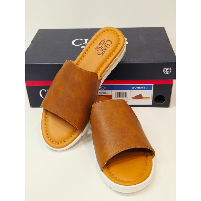 CHAPS Nerissa Women’s Slide Sandals – Tan