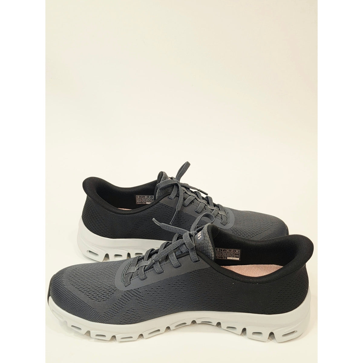 Skechers Women's Hands Free Swift Fit Grey And Black Slip-On Sneakers