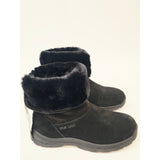 Muk Luks Ariel Water-Repellent Suede Winter Boots in black Wide Size