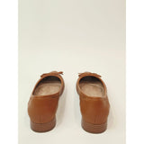 Clarks Collection Natalyn Step Tan Perforated Leather Ballet Flats Size 8 Wide