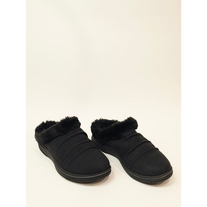 Clarks Cloudsteppers Breeze Willow Faux Fur Clogs Wide Size
