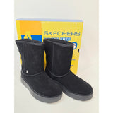 Skechers Keepsakes Cozy Black Suede Plush Lined Winter Boots