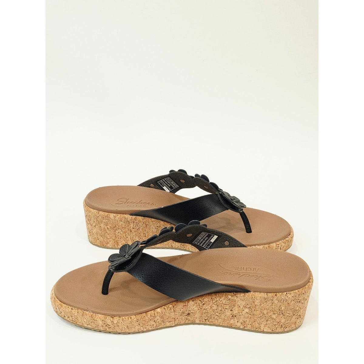 Skechers Cali Arch Fit Beverlee Rare Blossom Sandals Black