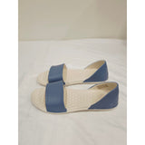 Joybees Women's Friday Flats in Dusty Blue/Bone feature a comfortable EVA foam