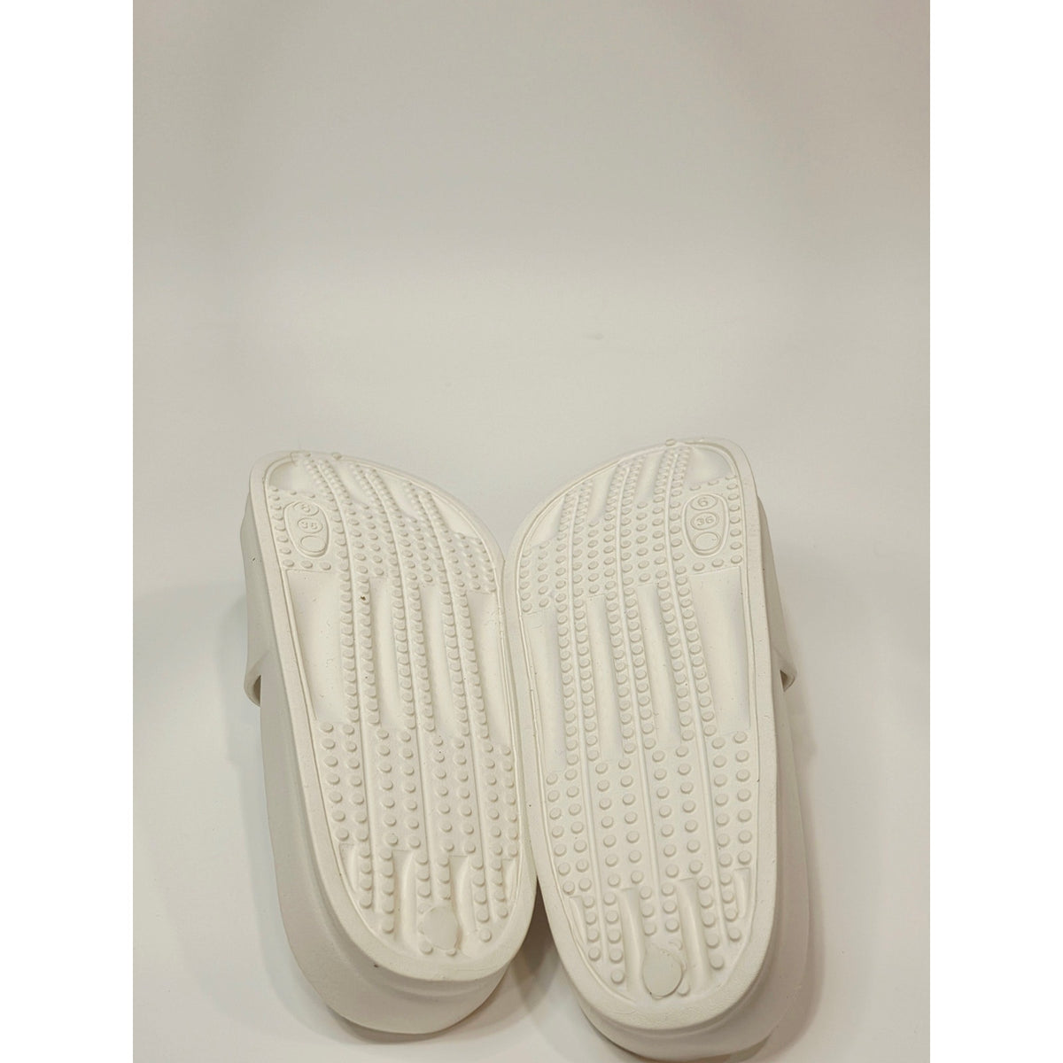 Zodiac Desert White Slide Sandals with Buckle Accent