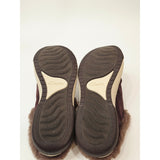 Clarks Cloudsteppers Breeze Myth Merlot Faux Fur Clogs US 7.5 Wide