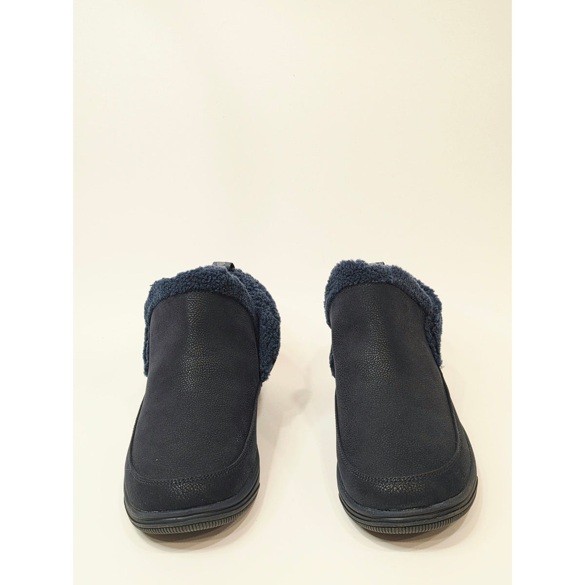 Clarks Cloudsteppers Breeze Park Women Navy Faux Fur Slip On Ankle Boots Size 10