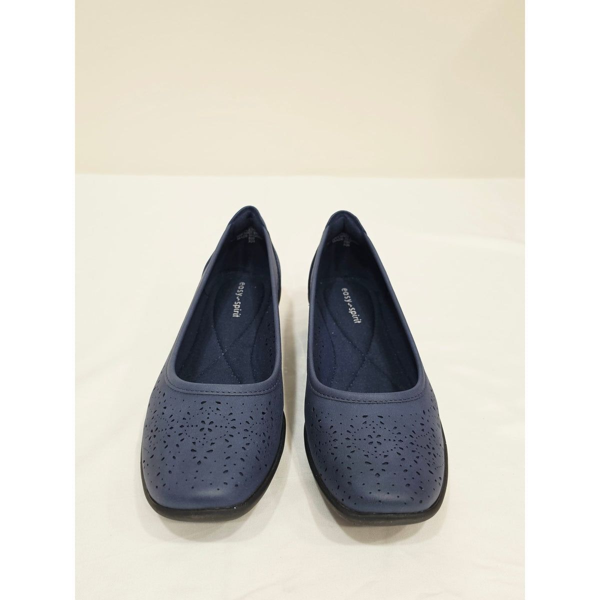 Easy Spirit Women's Alessia Laser-Cut Ballet Flats Dark Blue