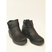 BOBS from Skechers Gala In High Demand Women’s Black Wedge Ankle Boots