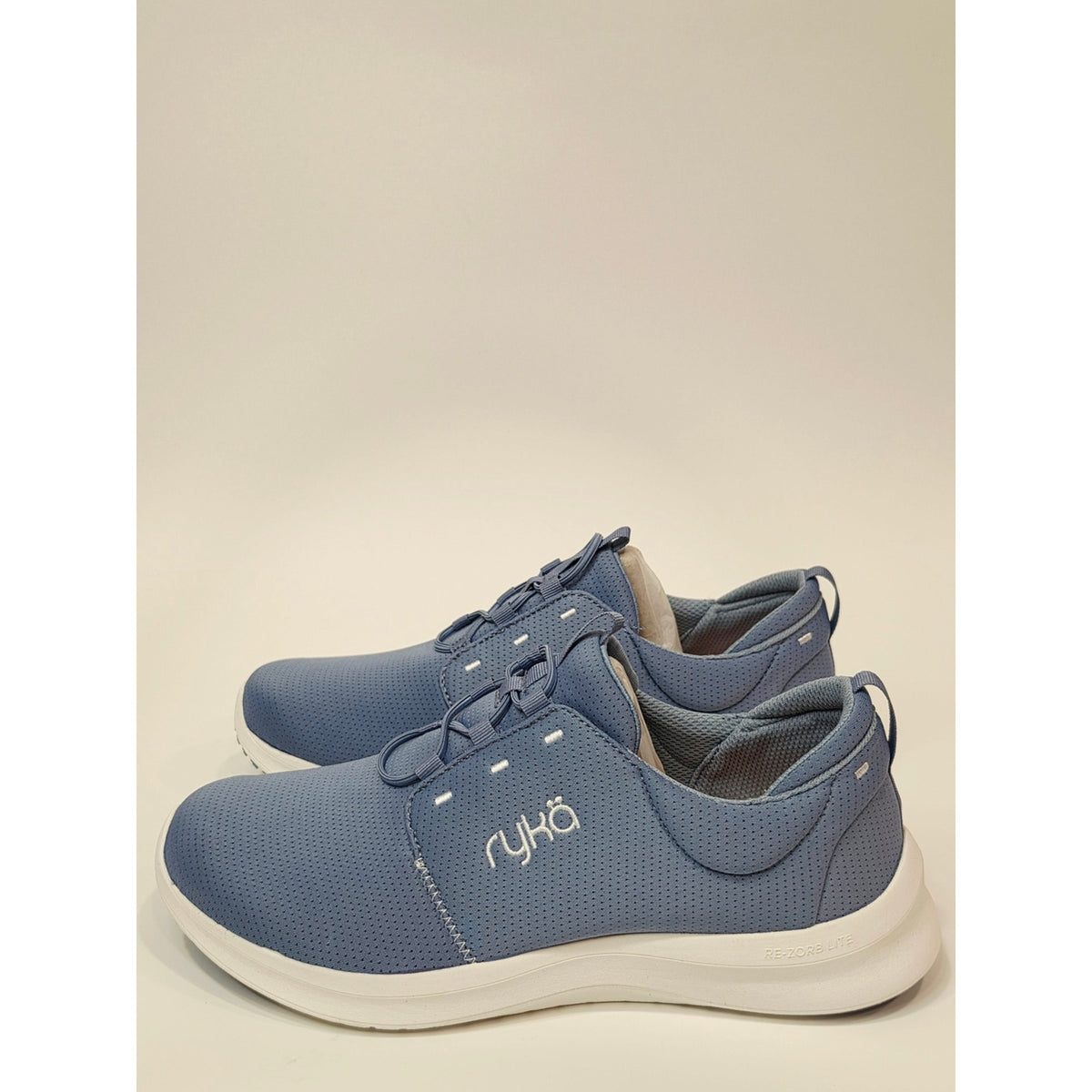 Ryka Women's Renew Recovery Washable Bungee Slip-On Sneakers Blue Wide Size 9.5