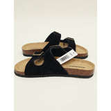 Khombu Ashville Women's Black Double-Buckle Comfort Sandals