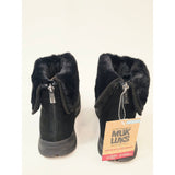 Muk Luks Ariel Water-Repellent Suede Winter Boots in black Wide Size