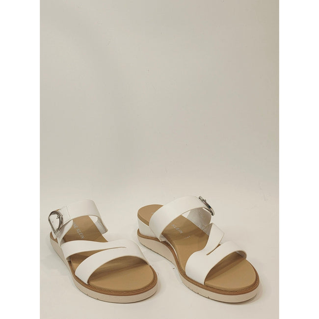 Anne Klein Lalasa Wedge Strappy Sandal White Womens US 8.5