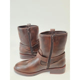 DV by Dolce Vita Pondo Moto Boots Women’s Brown Harness Mid-Calf Boots