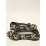 Clarks Cloudsteppers Washable Knit Bow Flats - Carly Hope Olive green Wide Size