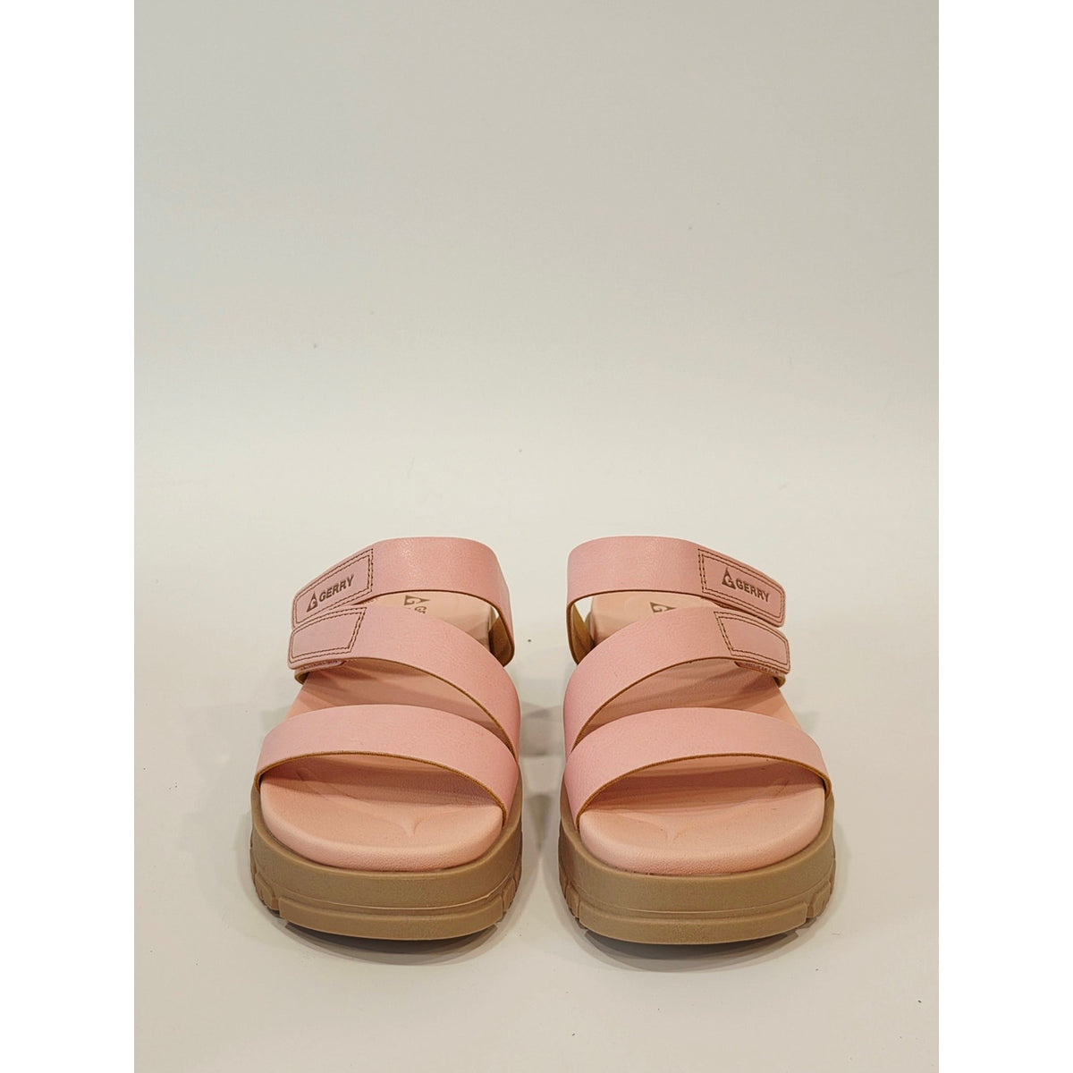 Gerry Choclo Blush Pink Platform Slide Sandals for Women