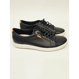 Ecco Soft 7 Black Leather Sneakers Tab