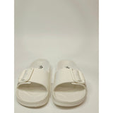 Zodiac Desert White Slide Sandals with Buckle Accent
