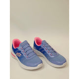 Skechers Hands Free Swift Fit Kids Light Blue and Pink Slip-On Sneakers