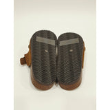 Khombu Ashville Women's Brown Suede Double Buckle Slide Sandals