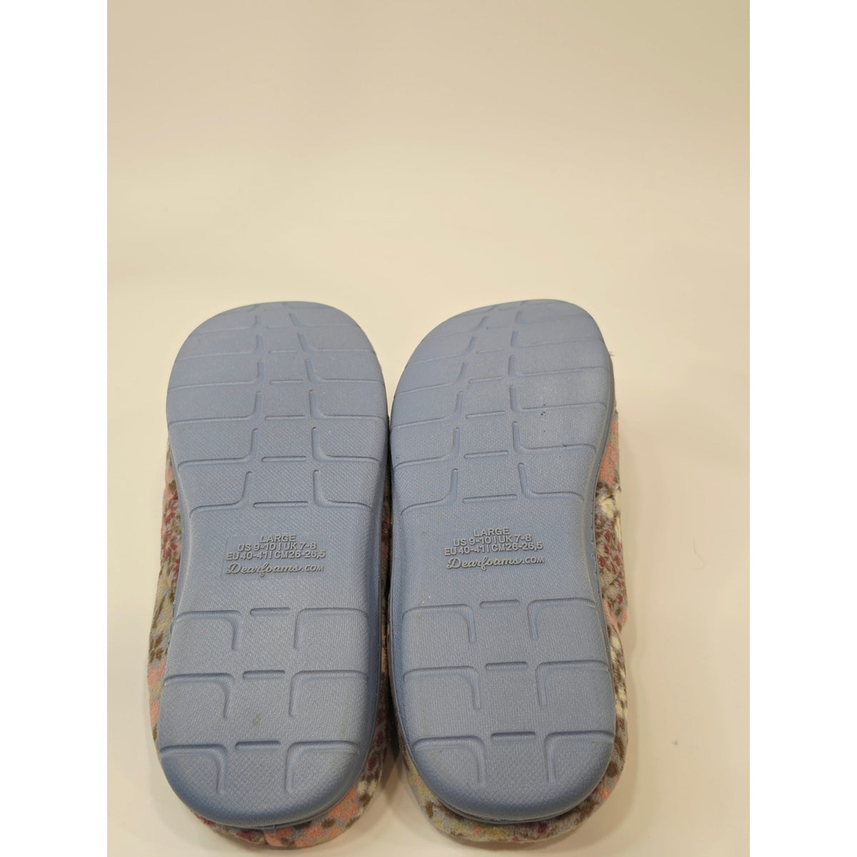 Dearfoams Women’s Cozy Clog Slippers – Floral | Size L (9–10)