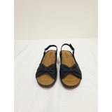 easy street Black Jupiter Knot-Front Slingback Sandals