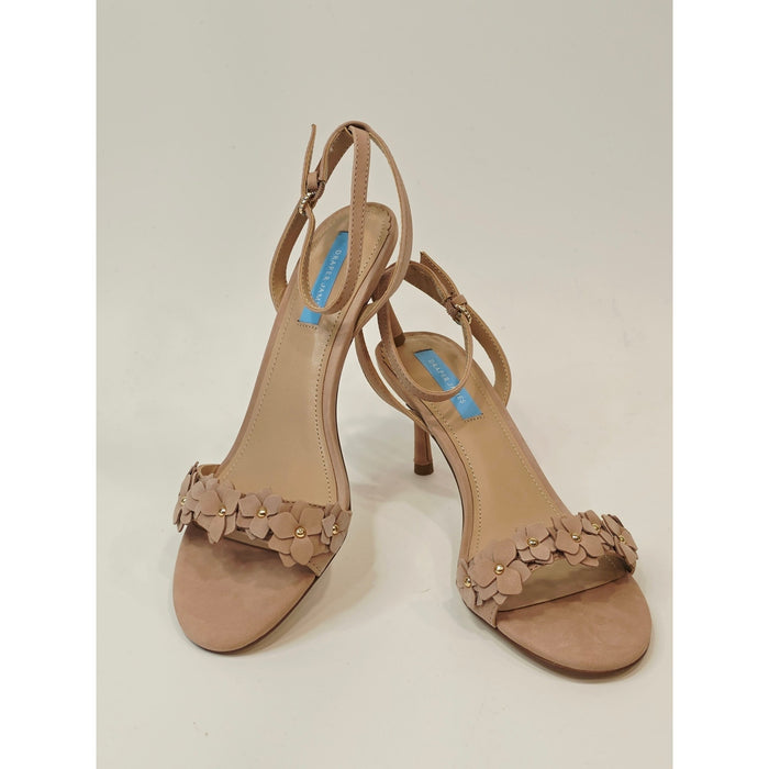 Draper James Alice Floral Appliqué Ankle Strap Sandals – Blush | Size 8.5