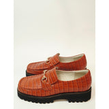 INTENTIONALLY BLANK HK-2 Croc Lug Croc-Embossed Loafers