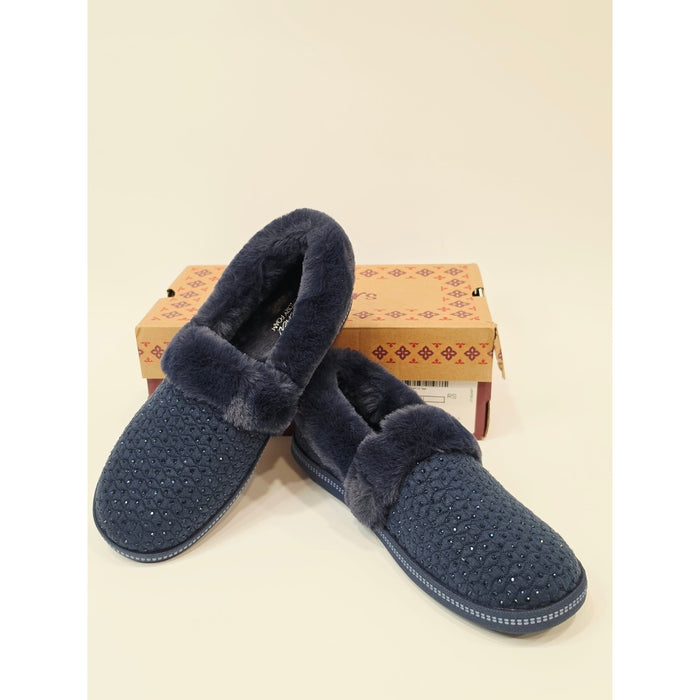 Skechers Navy Cozy Campfire Toasty Twunklers Faux-Fur Lined Women's Slippers